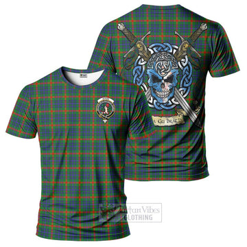 Aiton Tartan T-Shirt with Family Crest Celtic Skull Style Kid's Shirt - Tartan Vibes Clothing