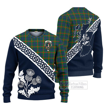 Aiton Tartan Ugly Sweater Featuring Thistle and Scotland Map Unisex - Tartan Vibes Clothing