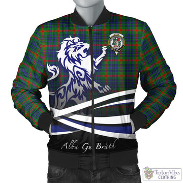 Aiton Tartan Bomber Jacket with Alba Gu Brath Regal Lion Emblem