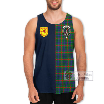 Aiton Tartan Men's Tank Top Alba with Scottish Lion Royal Arm Half Style Men - Tartan Vibes Clothing