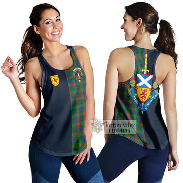 Aiton Tartan Women's Racerback Tanks Alba with Scottish Lion Royal Arm Half Style 4XL - Tartan Vibes Clothing