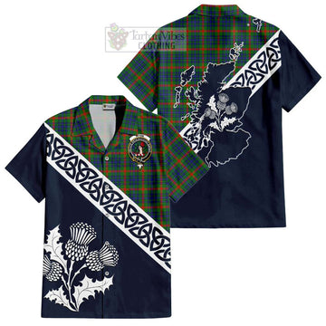Aiton Tartan Hawaiian Shirt Featuring Thistle and Scotland Map Kid - Tartan Vibes Clothing