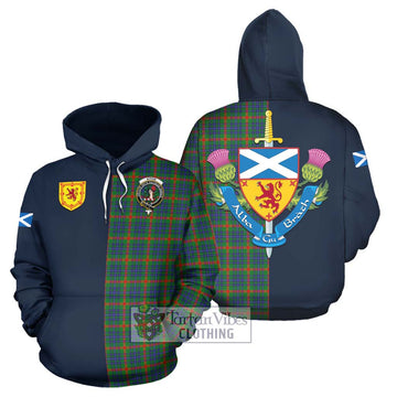 Aiton Tartan Hoodie Alba with Scottish Lion Royal Arm Half Style Zip Hoodie - Tartan Vibes Clothing