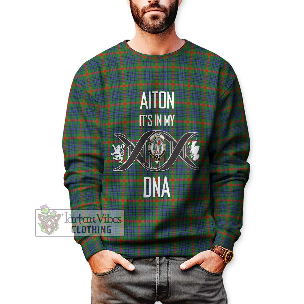 Aiton Tartan Sweatshirt with Family Crest DNA In Me Style Unisex - Tartan Vibes Clothing