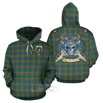 Aiton Tartan Hoodie with Family Crest Celtic Skull Style Zip Hoodie - Tartan Vibes Clothing