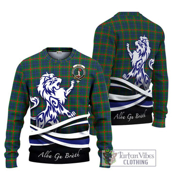 Aiton Tartan Ugly Sweater with Alba Gu Brath Regal Lion Emblem Unisex - Tartan Vibes Clothing