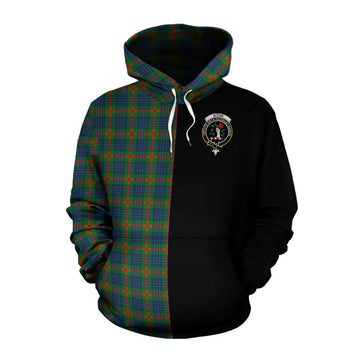 Aiton Tartan Cotton Hoodie with Family Crest and Half Of Me Style Pullover Hoodie XS - Tartan Vibes Clothing