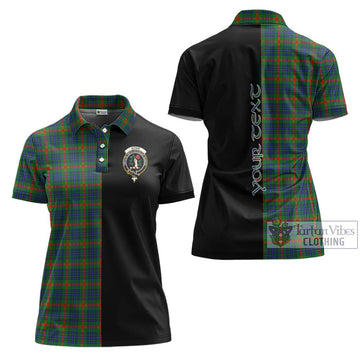 Aiton Tartan Women's Polo Shirt with Family Crest and Half Of Me Style Women - Tartan Vibes Clothing