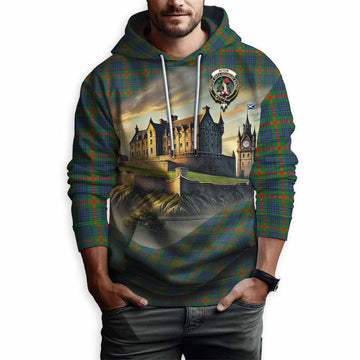 Aiton Tartan Family Crest Hoodie with Scottish Ancient Castle Style Pullover Hoodie - Tartan Vibes Clothing