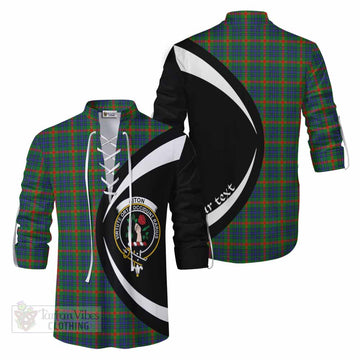 Aiton Tartan Ghillie Kilt Shirt with Family Crest Circle Style Men - Tartan Vibes Clothing