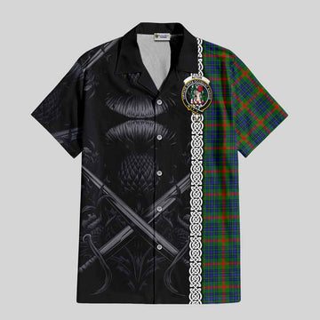 Aiton Tartan Hawaiian Shirt with Family Crest Cross Sword Thistle Celtic Vibes Kid - Tartan Vibes Clothing