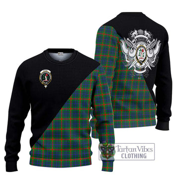 Aiton Tartan Ugly Sweater with Family Crest and Military Logo Style Unisex - Tartan Vibes Clothing
