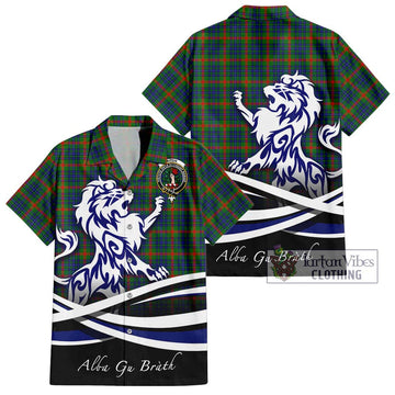Aiton Tartan Hawaiian Shirt with Alba Gu Brath Regal Lion Emblem Kid - Tartan Vibes Clothing