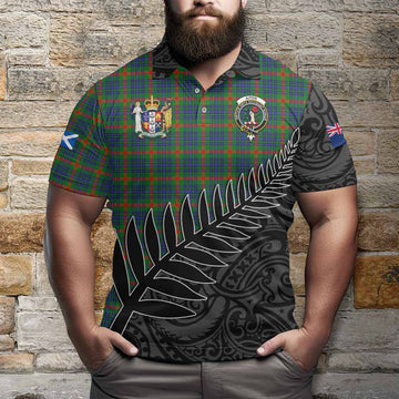 Aiton Crest Tartan Polo Shirt with New Zealand Silver Fern Half Style Kid - Tartan Vibes Clothing
