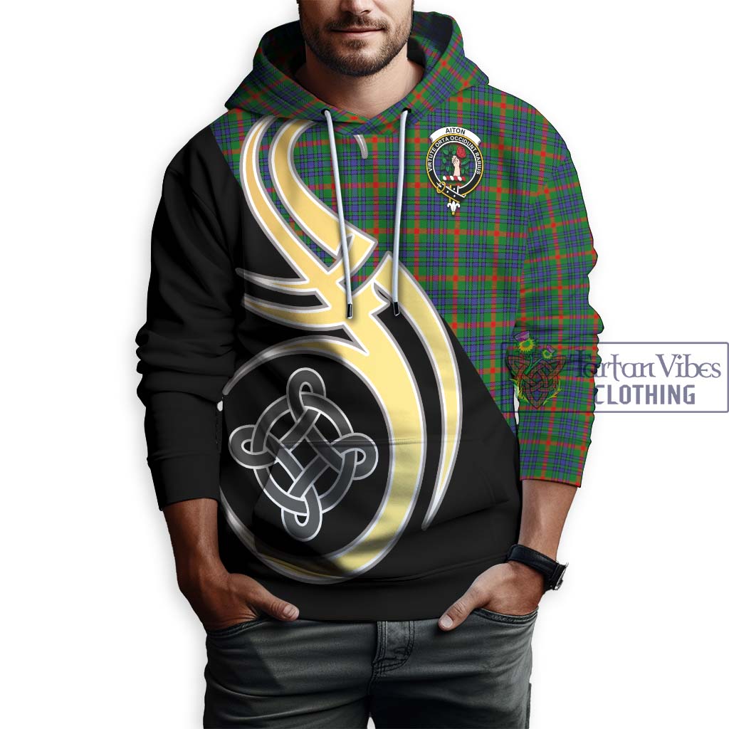 Aiton Tartan Hoodie with Family Crest and Celtic Symbol Style Zip Hoodie - Tartan Vibes Clothing