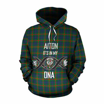 Aiton Tartan Cotton Hoodie with Family Crest DNA In Me Style Pullover Hoodie XS - Tartan Vibes Clothing