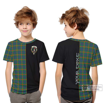 Aiton Tartan Kid T-Shirt with Family Crest and Half Of Me Style Youth XL Size14 - Tartan Vibes Clothing