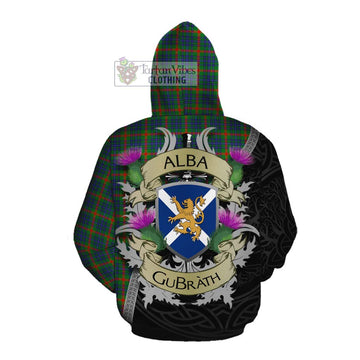 Aiton Tartan Family Crest Cotton Hoodie Lion Rampant Royal Thistle Shield Celtic Inspired Pullover Hoodie - Tartan Vibes Clothing