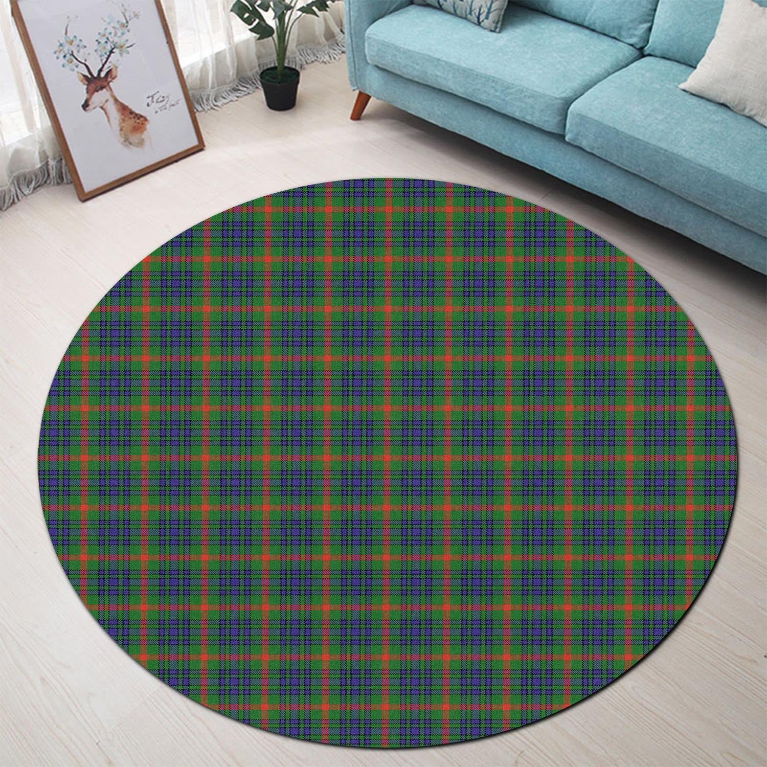 Aiton Tartan Round Rug - Tartanvibesclothing