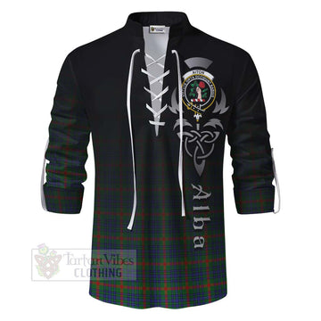 Aiton Tartan Ghillie Kilt Shirt Featuring Alba Gu Brath Family Crest Celtic Inspired - Tartan Vibes Clothing