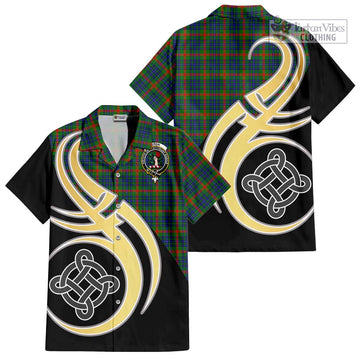Aiton Tartan Hawaiian Shirt with Family Crest and Celtic Symbol Style - Tartan Vibes Clothing
