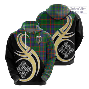 Aiton Tartan Hoodie with Family Crest and Celtic Symbol Style - Tartan Vibes Clothing