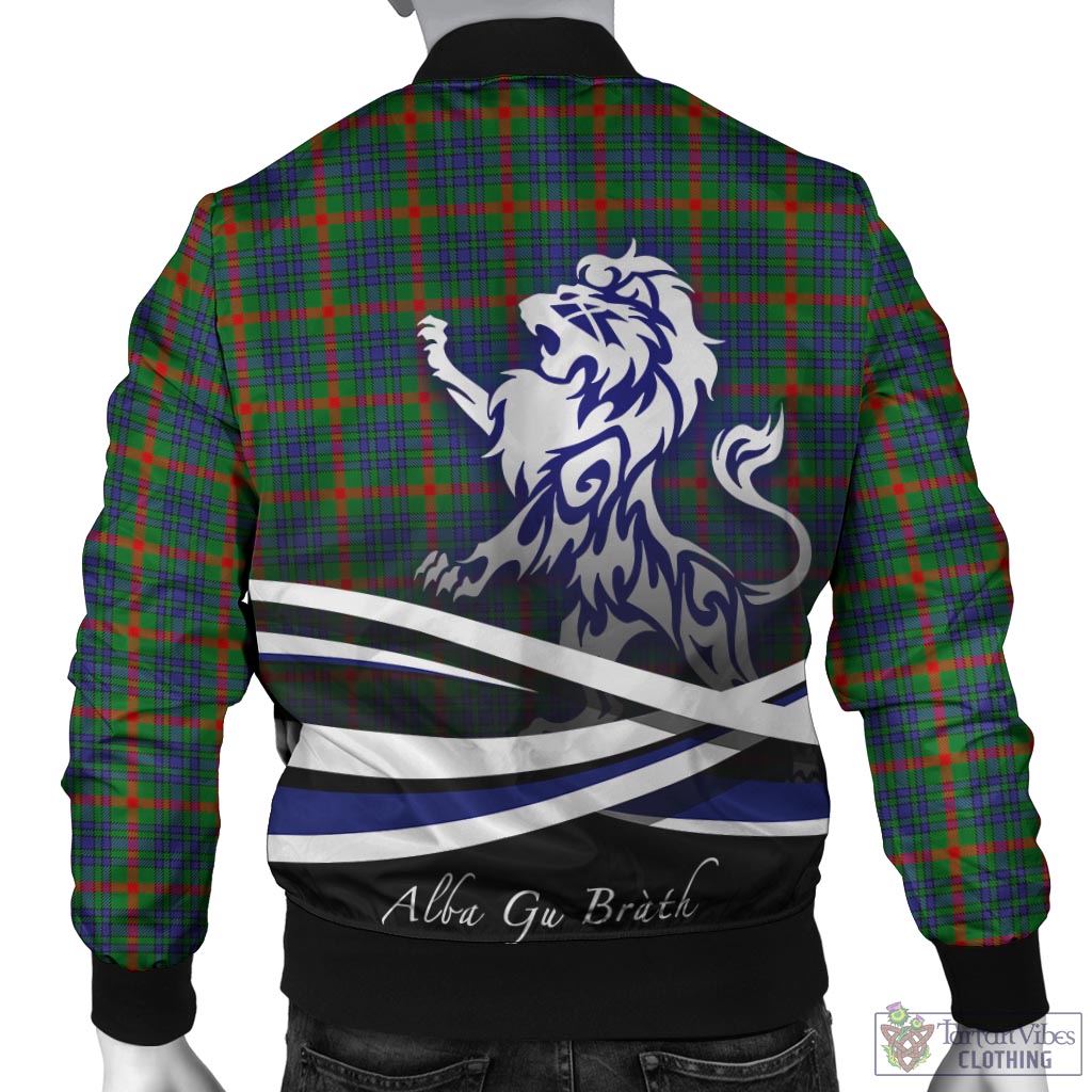 Tartan Vibes Clothing Aiton Tartan Bomber Jacket with Alba Gu Brath Regal Lion Emblem