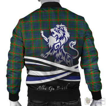 Aiton Tartan Bomber Jacket with Alba Gu Brath Regal Lion Emblem - Tartan Vibes Clothing