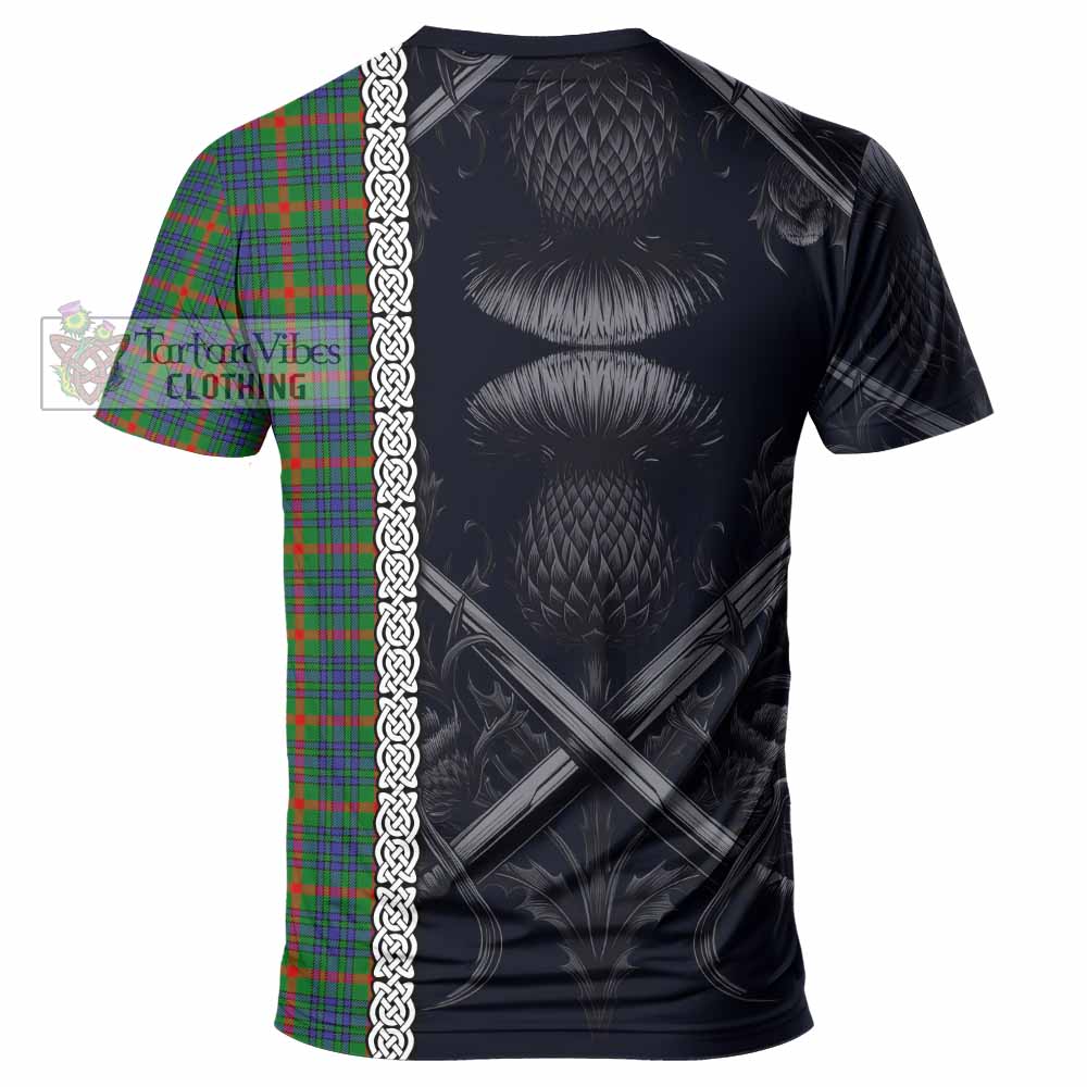 Aiton Tartan T-Shirt with Family Crest Cross Sword Thistle Celtic Vibes - Tartan Vibes Clothing