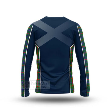 Tartan Vibes Clothing Aiton Tartan Long Sleeve T-Shirt with Family Crest and Scottish Thistle Vibes Sport Style
