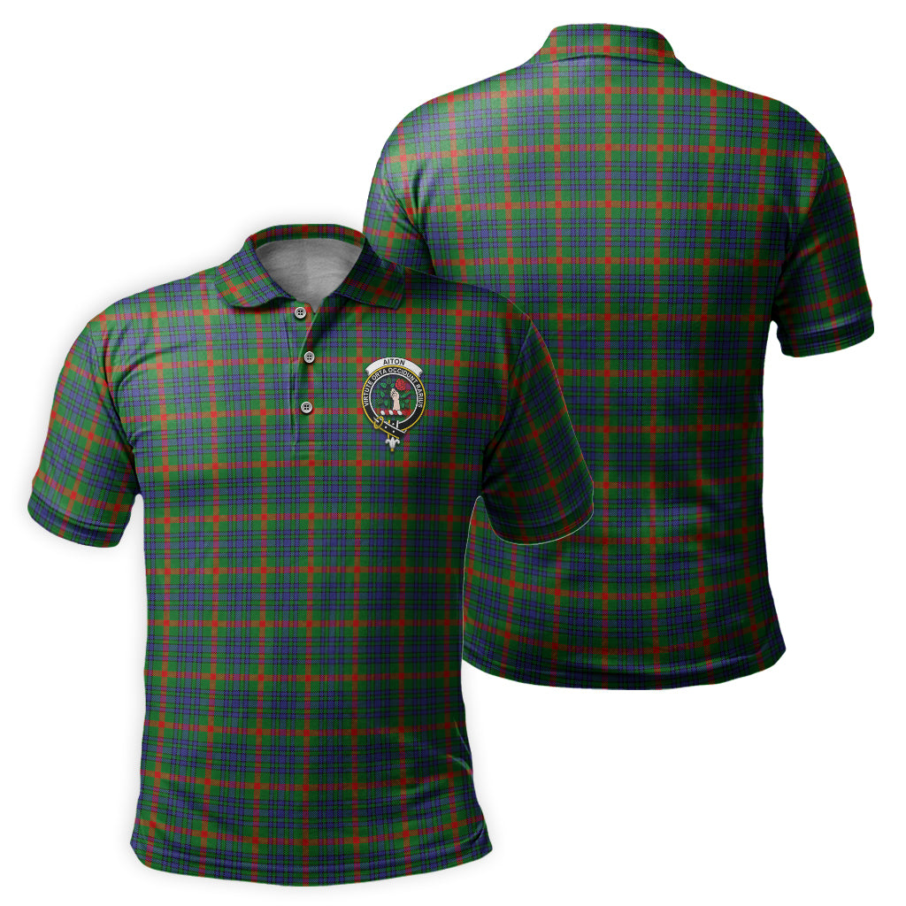 Aiton Tartan Men's Polo Shirt with Family Crest - Tartanvibesclothing
