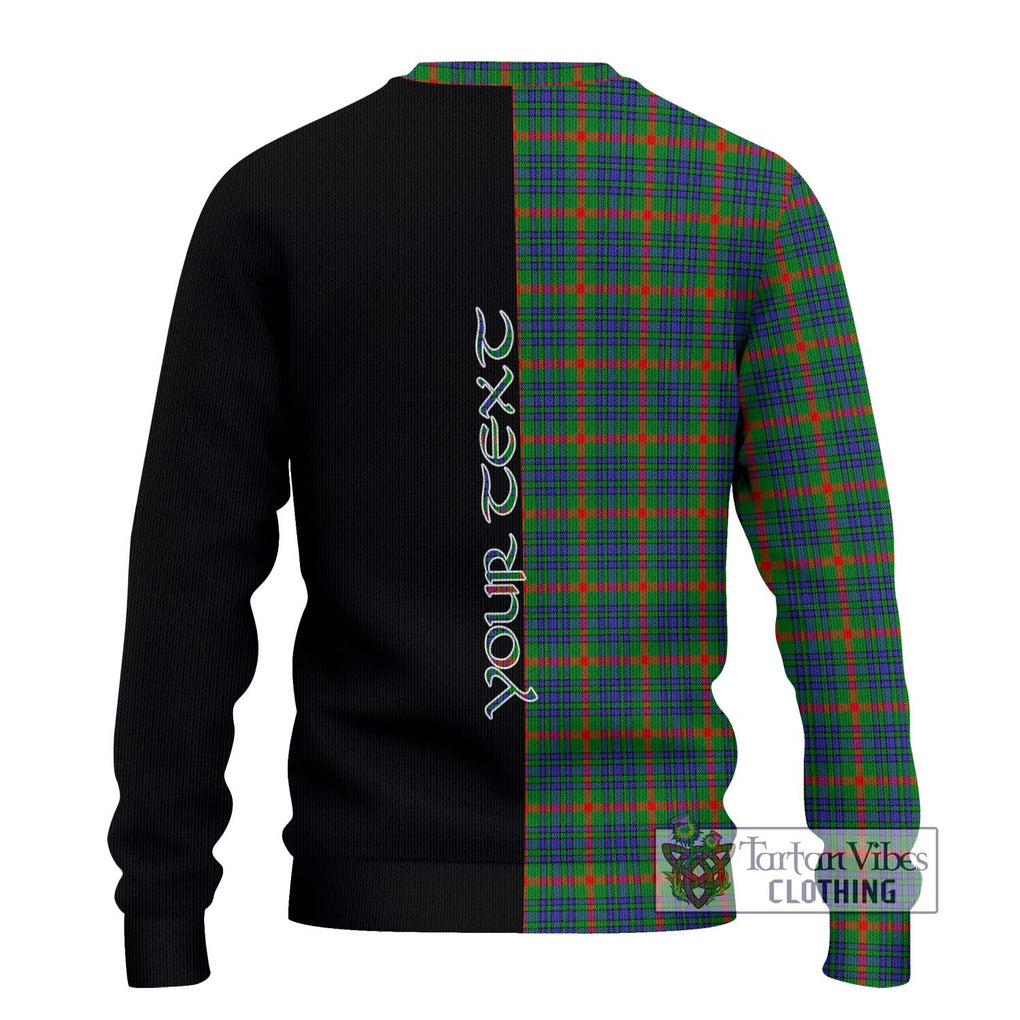 Aiton Tartan Ugly Sweater with Family Crest and Half Of Me Style - Tartan Vibes Clothing