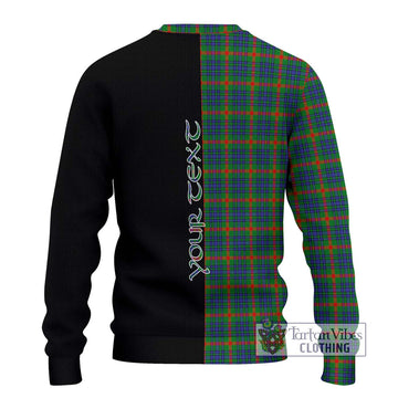Aiton Tartan Ugly Sweater with Family Crest and Half Of Me Style - Tartan Vibes Clothing