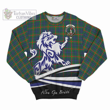 Aiton Tartan Sweatshirt with Alba Gu Brath Regal Lion Emblem - Tartan Vibes Clothing