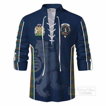 Aiton Tartan Ghillie Kilt Shirt with Family Crest and Lion Rampant Vibes Sport Style - Tartan Vibes Clothing