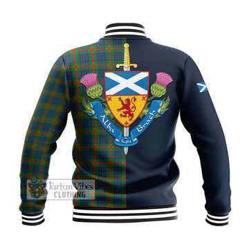 Aiton Tartan Baseball Jacket Alba with Scottish Lion Royal Arm Half Style - Tartan Vibes Clothing