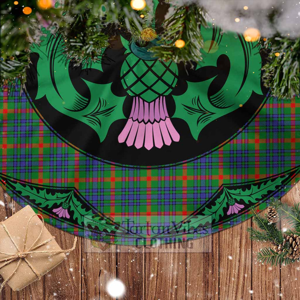 Aiton Tartan Christmas Tree Skirt Scottish Thistle Style - Tartan Vibes Clothing