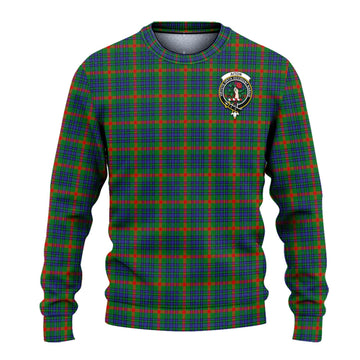 Aiton Tartan Knitted Sweater with Family Crest - Tartanvibesclothing
