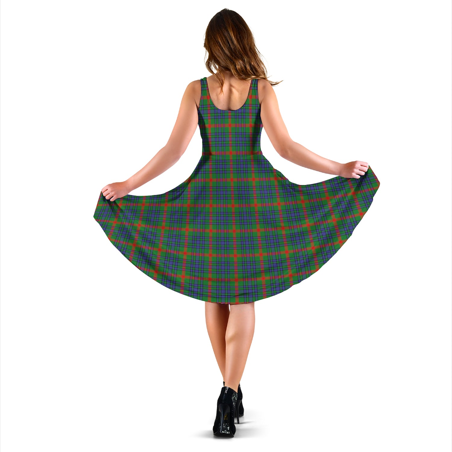 Aiton Tartan Sleeveless Midi Womens Dress - Tartanvibesclothing