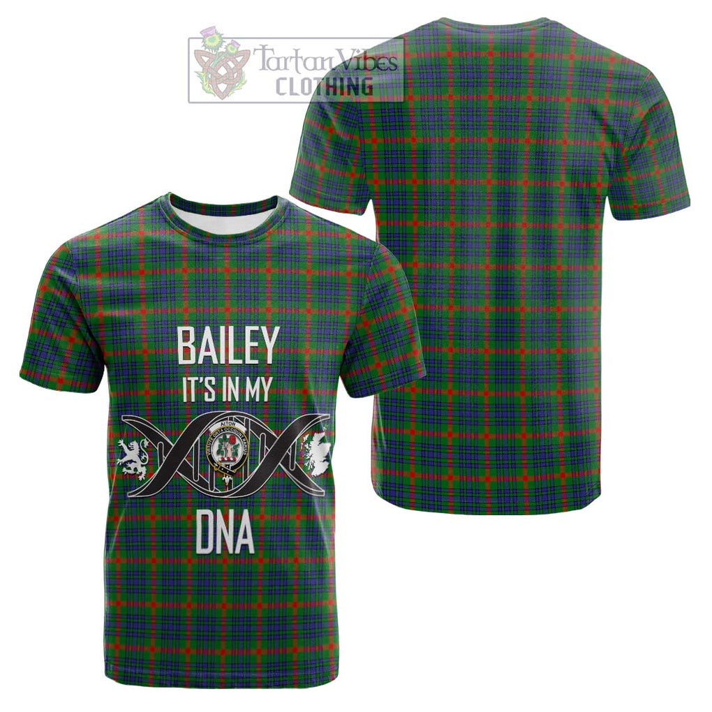 Tartan Vibes Clothing Aiton Tartan Cotton T-shirt with Family Crest DNA In Me Style