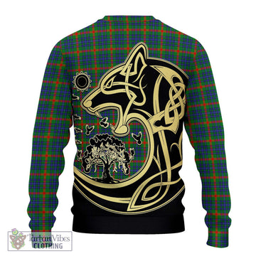 Aiton Tartan Ugly Sweater with Family Crest Celtic Wolf Style - Tartan Vibes Clothing