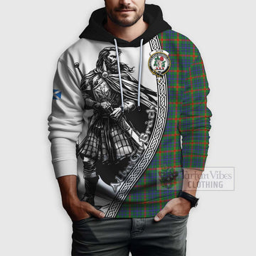 Aiton Tartan Clan Crest Hoodie with Highlander Warrior Celtic Style - Tartan Vibes Clothing