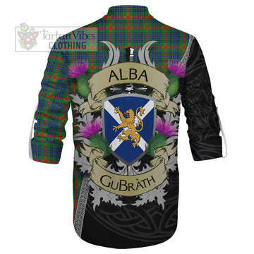 Aiton Tartan Family Crest Ghillie Kilt Shirt Lion Rampant Royal Thistle Shield Celtic Inspired - Tartan Vibes Clothing