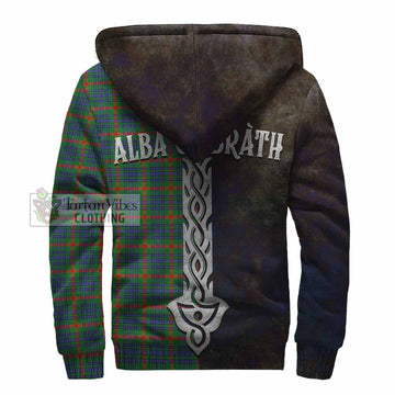 Aiton Tartan Family Crest Sherpa Hoodie Alba Gu Brath Be Brave Lion Ancient Style - Tartan Vibes Clothing