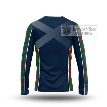 Aiton Tartan Long Sleeve T-Shirt with Family Crest and Lion Rampant Vibes Sport Style - Tartan Vibes Clothing