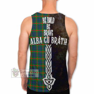 Aiton Tartan Family Crest Men's Tank Top Alba Gu Brath Be Brave Lion Ancient Style - Tartan Vibes Clothing