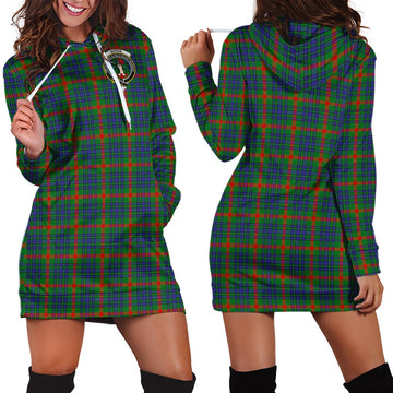 Aiton Tartan Hoodie Dress with Family Crest