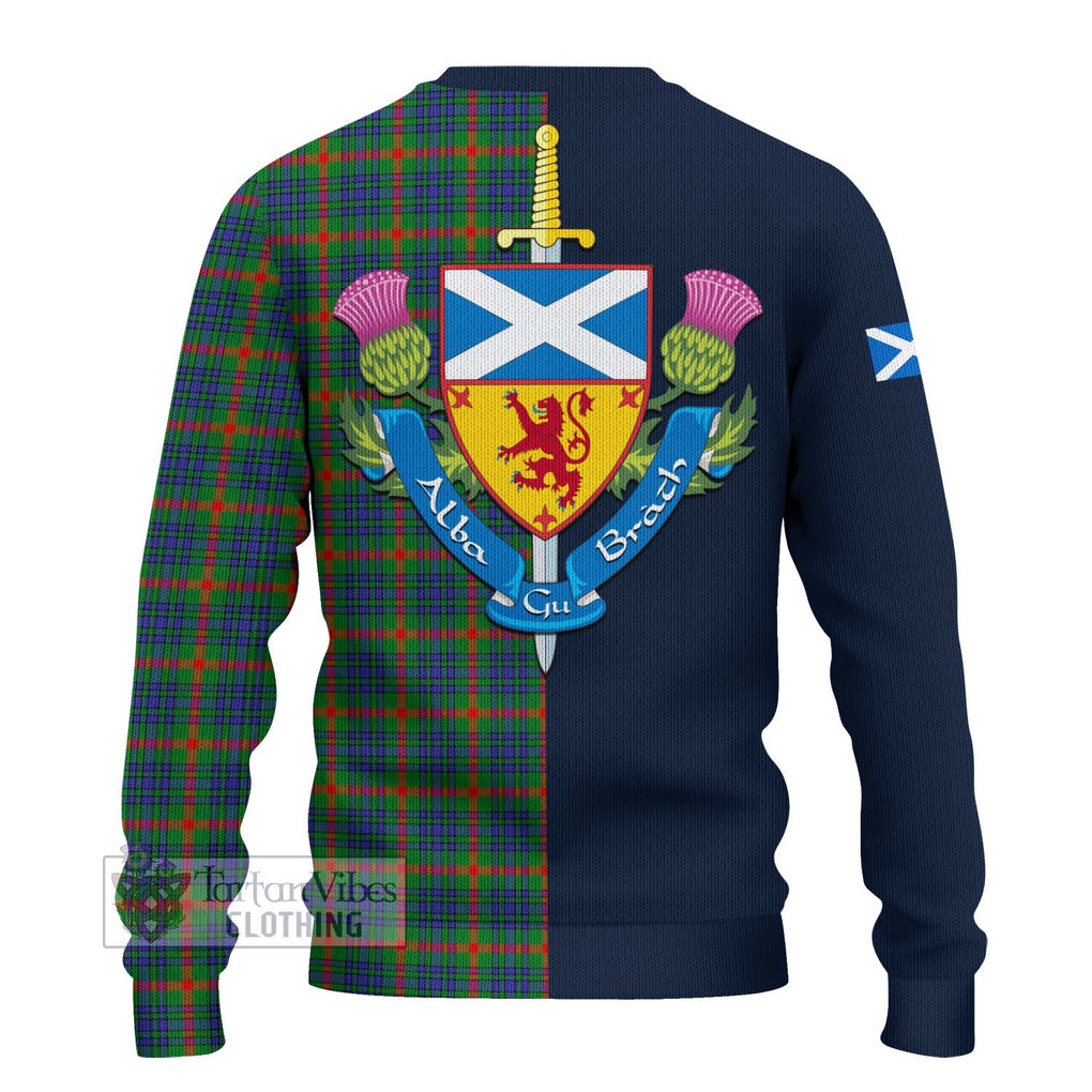 Aiton Tartan Ugly Sweater Alba with Scottish Lion Royal Arm Half Style - Tartan Vibes Clothing