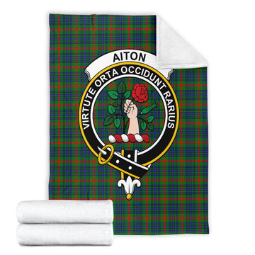 Aiton Tartan Blanket with Family Crest