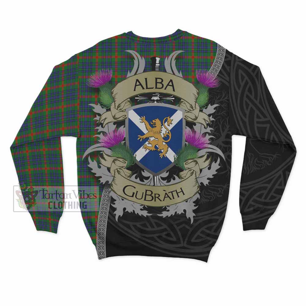 Aiton Tartan Family Crest Sweatshirt Lion Rampant Royal Thistle Shield Celtic Inspired - Tartan Vibes Clothing